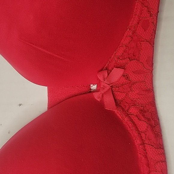 Victoria Secret Red Lacey Bra 386100 32DDD - Picture 3 of 7
